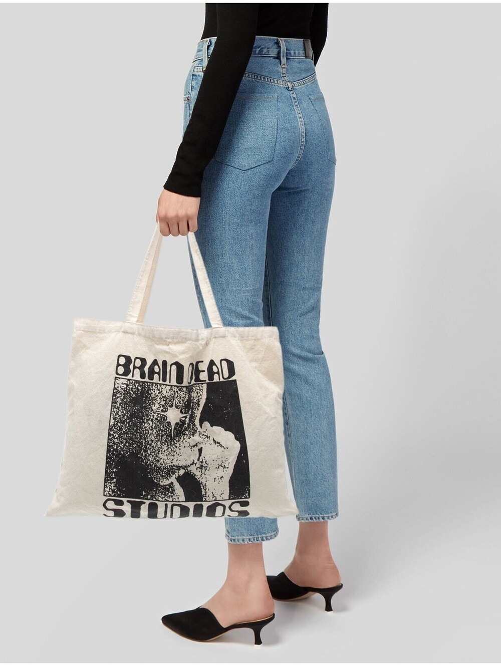 Brain Dead Super Rare Fabrications Tote Bag Cream Canvas Bag